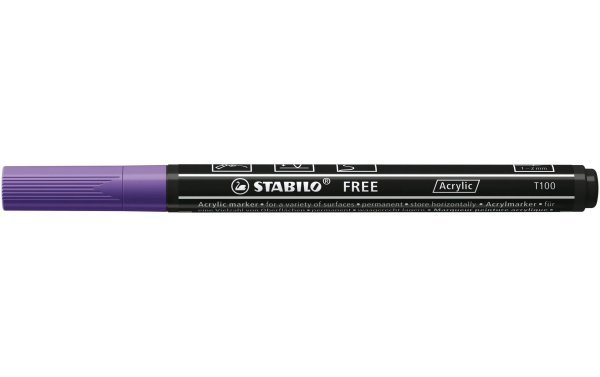 STABILO Acrylmarker Free Acrylic T100 Violett