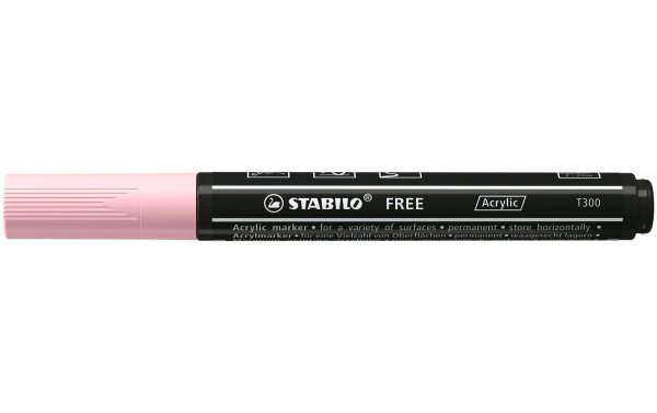 STABILO Acrylmarker Free Acrylic T300 Soft Rosa