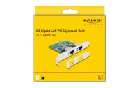 Delock Netzwerkkarte 2x RJ45 2.5 Gbps PCI-Express x1