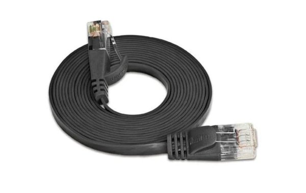 SLIM Slimpatchkabel  Cat 6, STP, 20 m, Schwarz