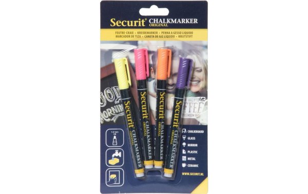 Securit Kreidemarker 1-2 mm 4 Stück