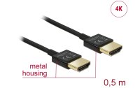 Delock Kabel 4K 60Hz HDMI - HDMI, 0.5 m, Schwarz