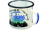 Nostalgic Art Universaltasse Id Rather Be Fishing 360 ml, 1 Stück, Weiss