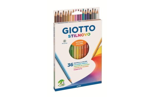 Giotto Farbstifte Stilnovo Kartonbox 36 Stück, Mehrfarbig