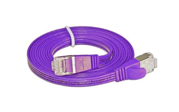 SLIM Slimpatchkabel  Cat 6, STP, 20 m, Violett