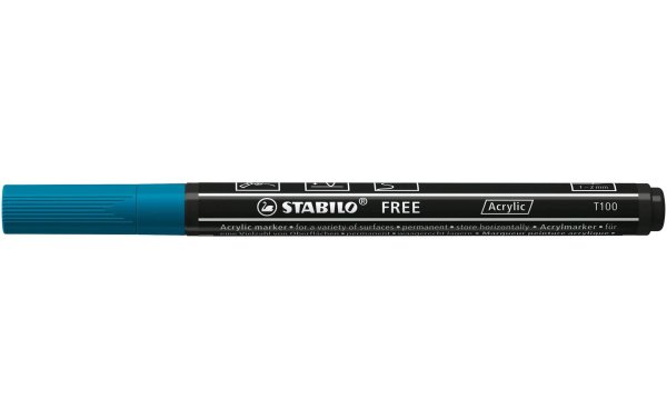 STABILO Acrylmarker Free Acrylic T100 Blaugrün