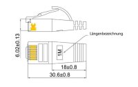 SLIM Slimpatchkabel  Cat 6, STP, 15 m, Weiss