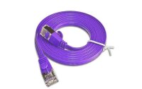 SLIM Slimpatchkabel  Cat 6, STP, 0.25 m, Violett