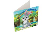 CRAFT Buddy Bastelset Crystal Art Card Rabbit Wonderland