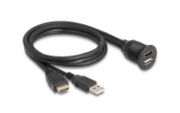 Delock USB 2.0-Verlängerungskabel HDMI/USB A - HDMI/USB A 1 m
