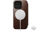 Nomad Modern Horween Leather Folio iPhone 15 Pro Rostbraun