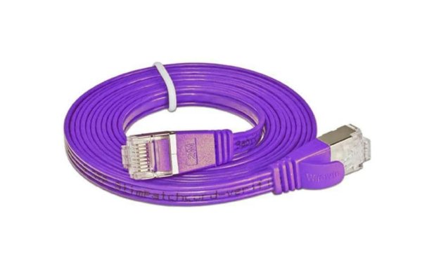 SLIM Slimpatchkabel  Cat 6, STP, 3 m, Violett