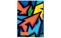 Herlitz Gummibandmappe Neon Art A4 Mehrfarbig