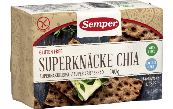 Semper Knäckebrot Superknäcke Chia glutenfrei 140 g