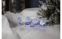 Star Trading LED-Figur Crystalo Pinguin Set, 12 cm, Grau