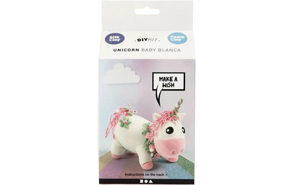 Creativ Company Modellier-Set Foam & Silk Clay Set Einhorn, Rosa