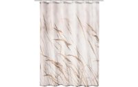 Kleine Wolke Duschvorhang Sylt 180 x 200 cm, Beige/Weiss