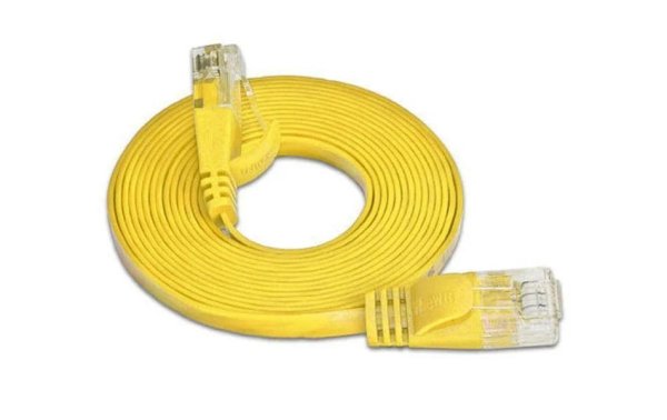 SLIM Slimpatchkabel Cat 6, UTP, 1 m, Gelb