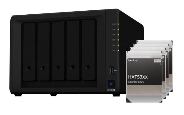 Synology NAS DiskStation DS1522+ 5-bay Synology Enterprise HDD 40 TB