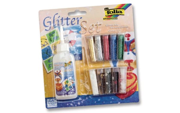 Folia Glitzerset mit Deko-Kleber