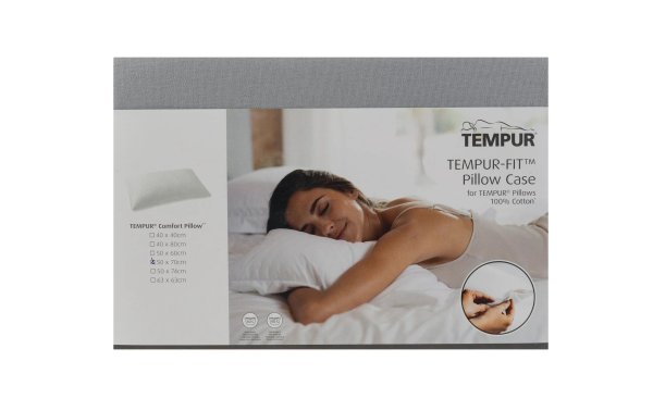 Tempur Kopfkissenbezug Comfort Cloud / Traditional Hellgrau