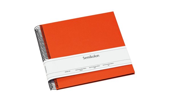 Semikolon Fotoalbum 23 x 24.5 cm Orange, 40 schwarze Seiten