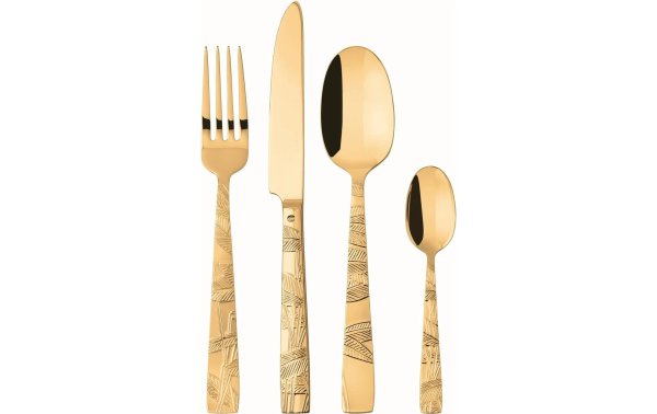 Sambonet Besteck-Set Jungle 24-teilig, Gold