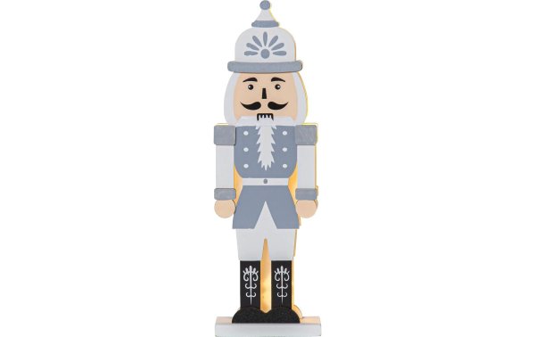 Star Trading LED-Figur Nutcracker, 25 cm, Grau