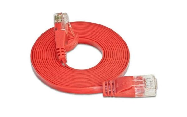 SLIM Slimpatchkabel Cat 6, UTP, 2 m, Rot