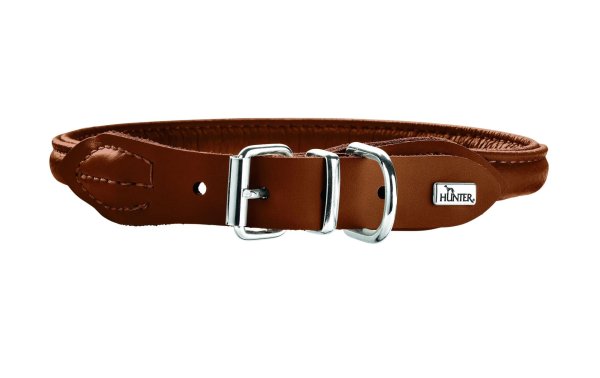 Hunter Halsband Round & Soft, Elk, Cognac