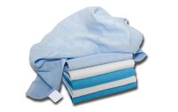 MAKIAN Mulltuch 6-er Set 70 x 70 cm Blau und Weiss uni