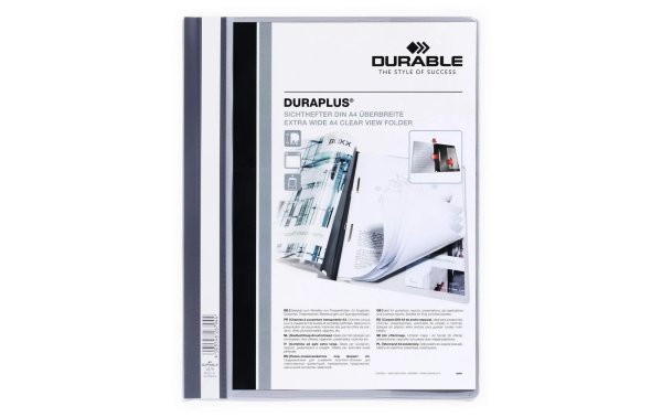 DURABLE Schnellhefter Duraplus Grau, 1 Stück