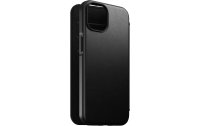 Nomad Book Cover Modern Leather Folio iPhone 14 Schwarz