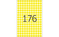 HERMA Vielzweck-Etiketten 2211 Ø 8 mm, Gelb, 32 Blatt