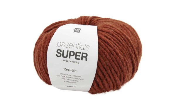 Rico Design Wolle Essentials Super Super Chunky 100 gr, Rostbraun