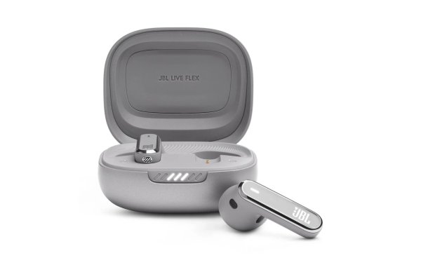 JBL True Wireless In-Ear-Kopfhörer LIVE FLEX Silber