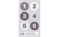 Rico Design Adventskalender-Zahlen Sticker Schwarz/Weiss,...
