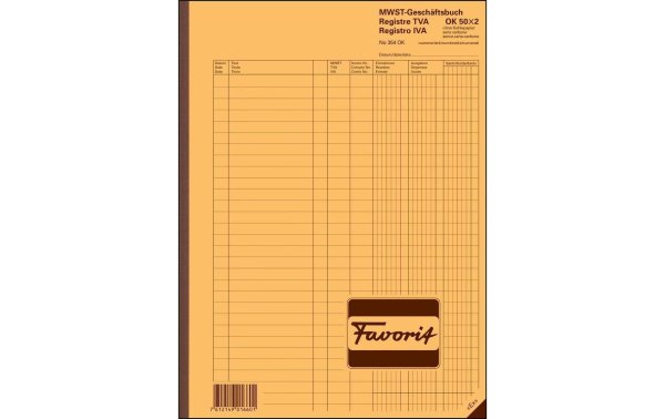 Favorit Durchschreibeblock 220 x 297 mm MWST, 50 x 2 Blatt