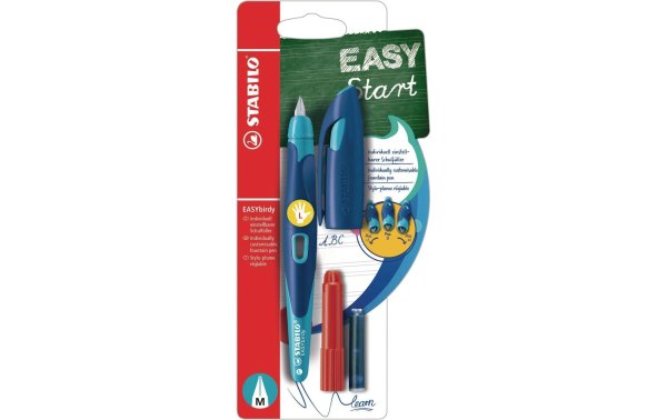 STABILO Füllfederhalter Easybirdy Medium (M), Linkshänder, Blau