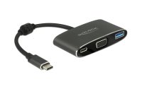 Delock Adapter USB-C - VGA, USB 3.0 Schwarz