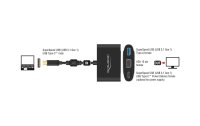 Delock Adapter USB-C - VGA, USB 3.0 Schwarz
