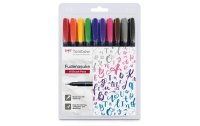 Tombow Fineliner Fudenosuke WS-BS farbig, 10er Set