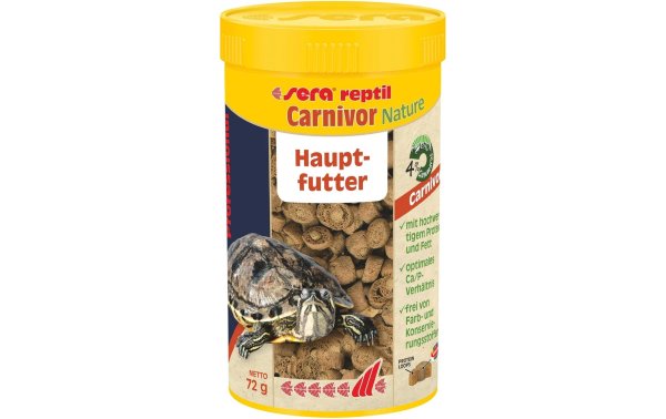sera Hauptfutter reptil Prof. Carnivor Nature, 250 ml, 72g