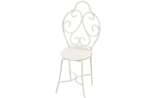 HobbyFun Mini-Möbel Stuhl 4.5 x 10 cm, Weiss
