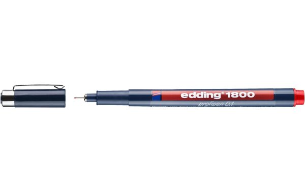 edding 1800 0.25 mm, Rot