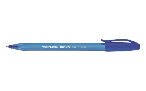 Paper Mate Kugelschreiber Inkjoy 100 Cap 1 mm, Blau, 50 Stück
