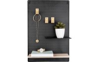 present time Memotafel mit Ablagen 52 x 34.5 cm, Schwarz