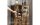 VASAGLE Kommode mit Türen aus Glas 60 x 108 cm, Braun/Schwarz