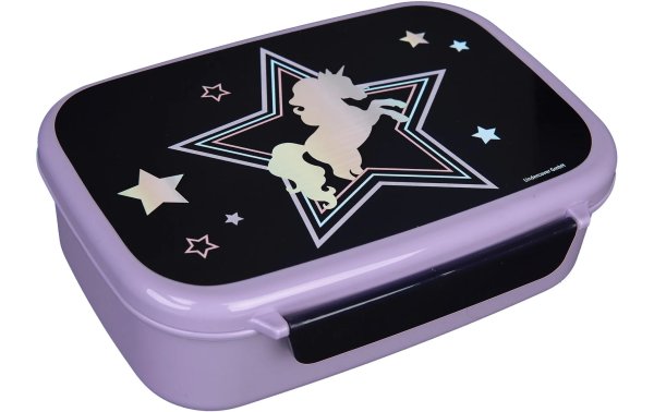 Scooli Lunchbox Einhorn Lila/Schwarz