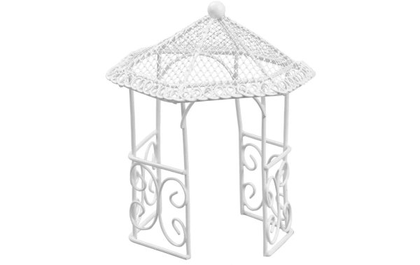 HobbyFun Mini-Utensilien Pavillon 14 cm, Weiss